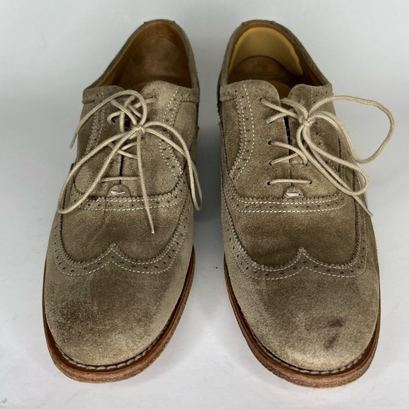 n.d.c. made by hand Shoes Oxfords Wing Tip Women Size 37.5 US 6.5 Brown Suede - Picture 4 of 16